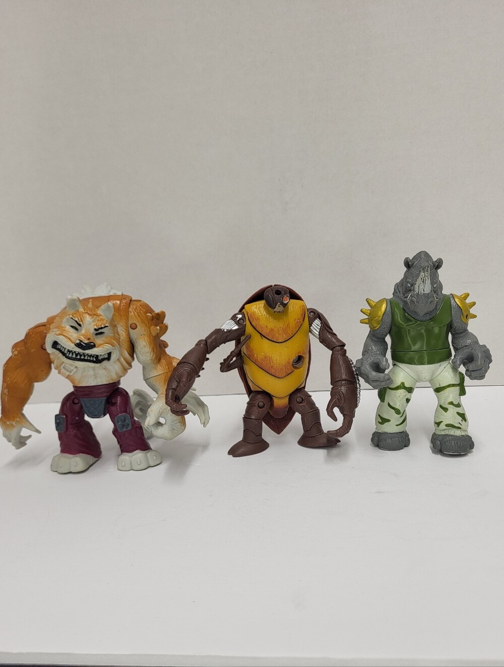 Teenage Mutant Ninja Turtles Action Figures Rocksteady Dogpound TMNT Lot Of 3